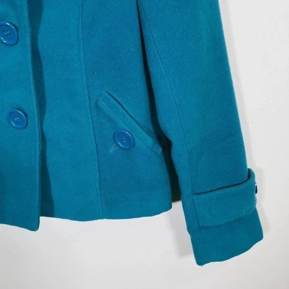 TULLE | TEAL BUTTON  COAT - Picture 5 of 11